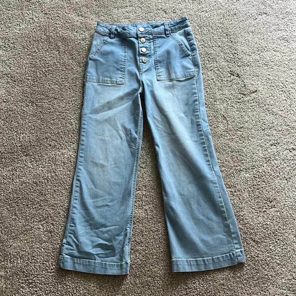 wide leg cropped jeans